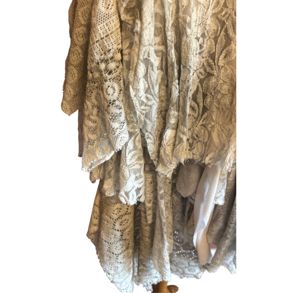 Oli & Hali Corduroy Vest Tiered Handkerchief Skirt Cream Large Stevie Nicks - Picture 6 of 9